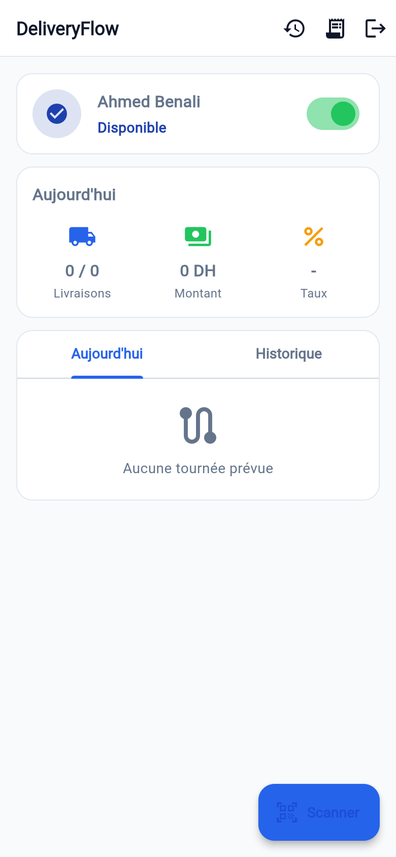 DeliveryFlow driver mobile application