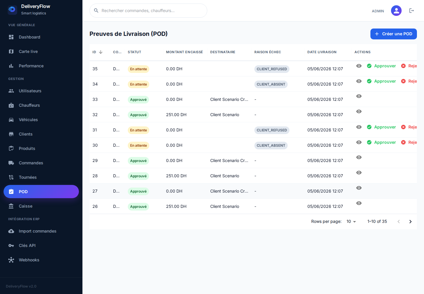 DeliveryFlow proof of delivery screen